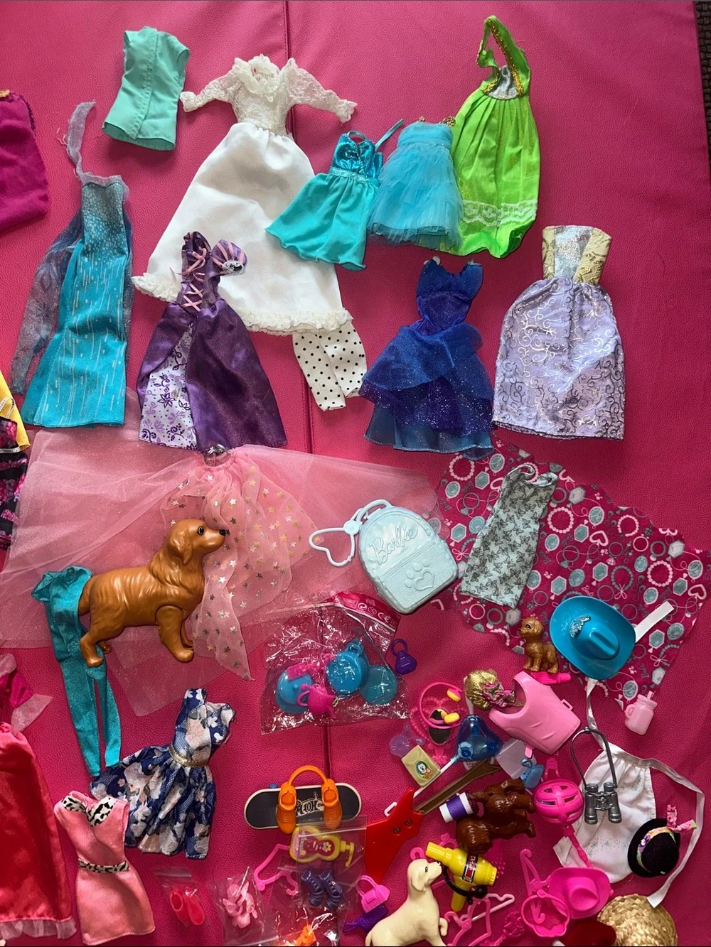 Large Lot of Mixed Barbie Doll Clothing & Accessories.